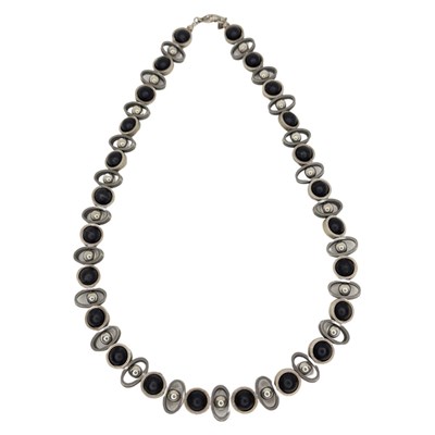Lot 120 - A Designer Silver Necklace (52g)