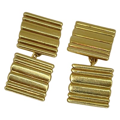 Lot 37 - A pair of 18ct gold Cartier cufflinks