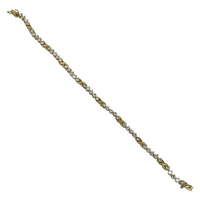 Lot 88 - 18ct Gold Diamond Bracelet
