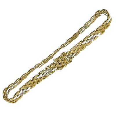 Lot 27 - An 18ct Yellow and White Gold Bracelet