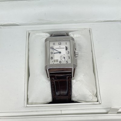 Lot 156 - A late 20th century stainless steel twin dial, calendar, wristwatch.
