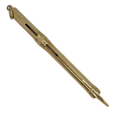Lot 24 - A 9ct Yellow Gold Toothpick by Sampson and Morden Ltd.