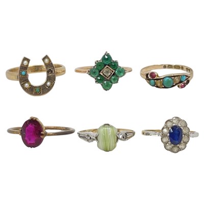 Lot 48 - Mixed Lot of Antique 9ct Gold Rings and One Other, Total Gold Weight 10 g