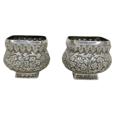 Lot 31 - Pair of Indian Silver Open Salts. 113 g. c.1900