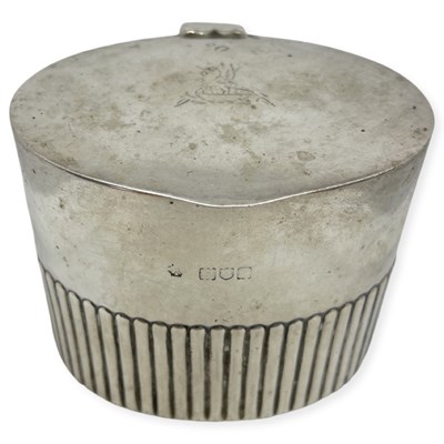 Lot 59 - Oval Silver Tea Caddy.  195 g. London 1898, William Hutton and Sons